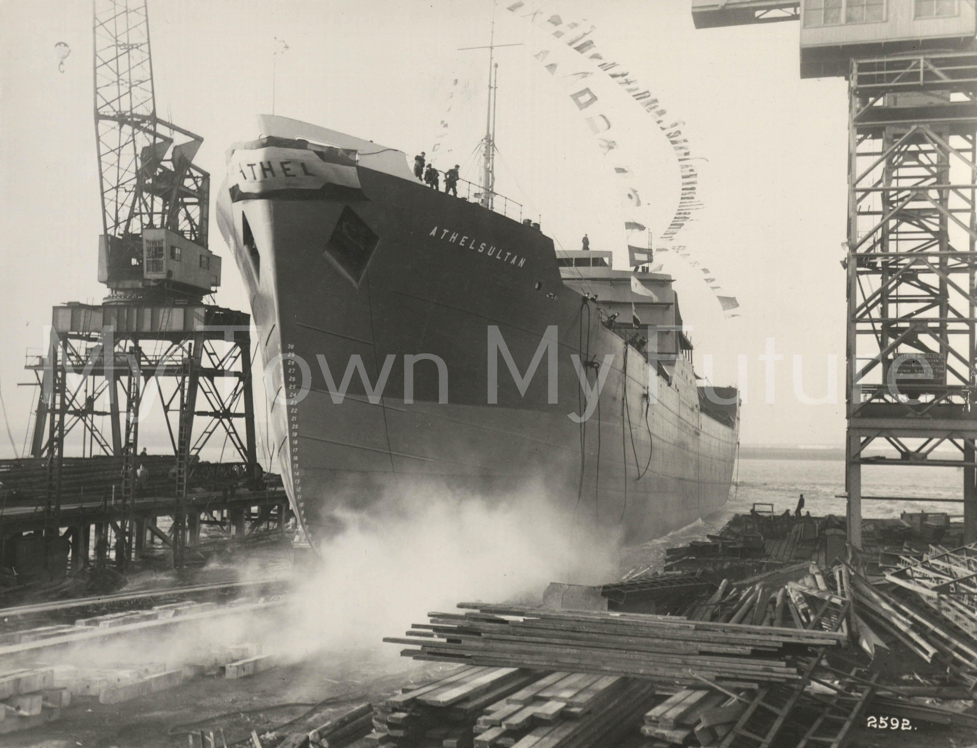 Smith's Dock Ships - Athelsultan Launch for Athel Line 1951