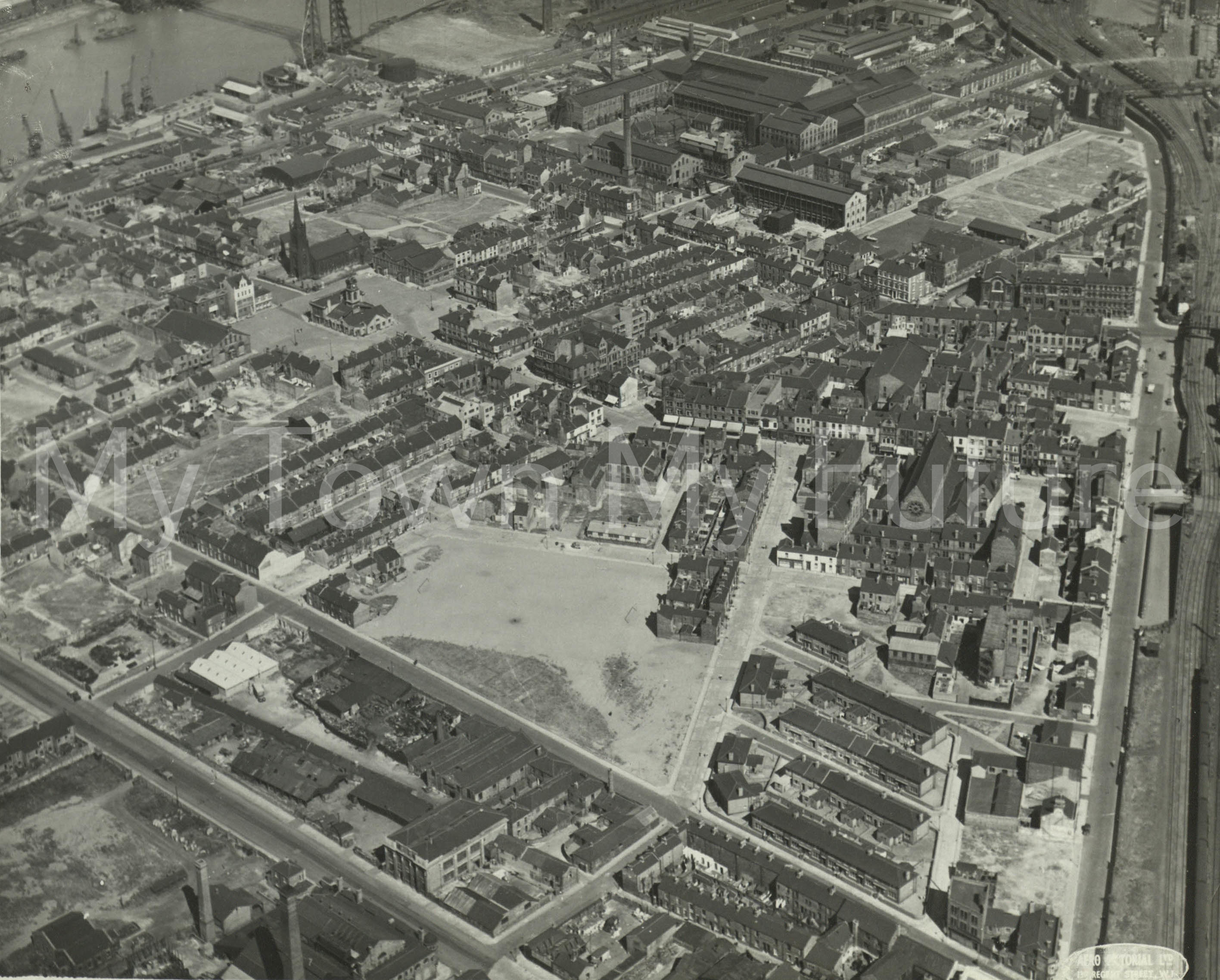 Middlesbrough Market Place & St Hilda's 1951