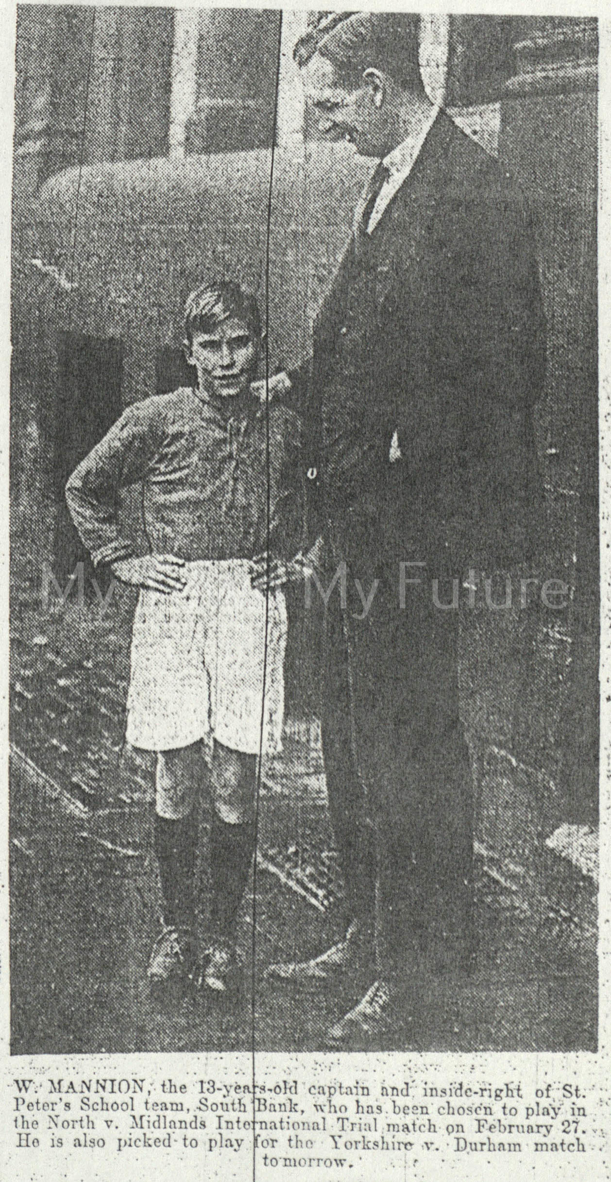 Wilf Mannion_12 Feb 1932_North Eastern Daily Gazette