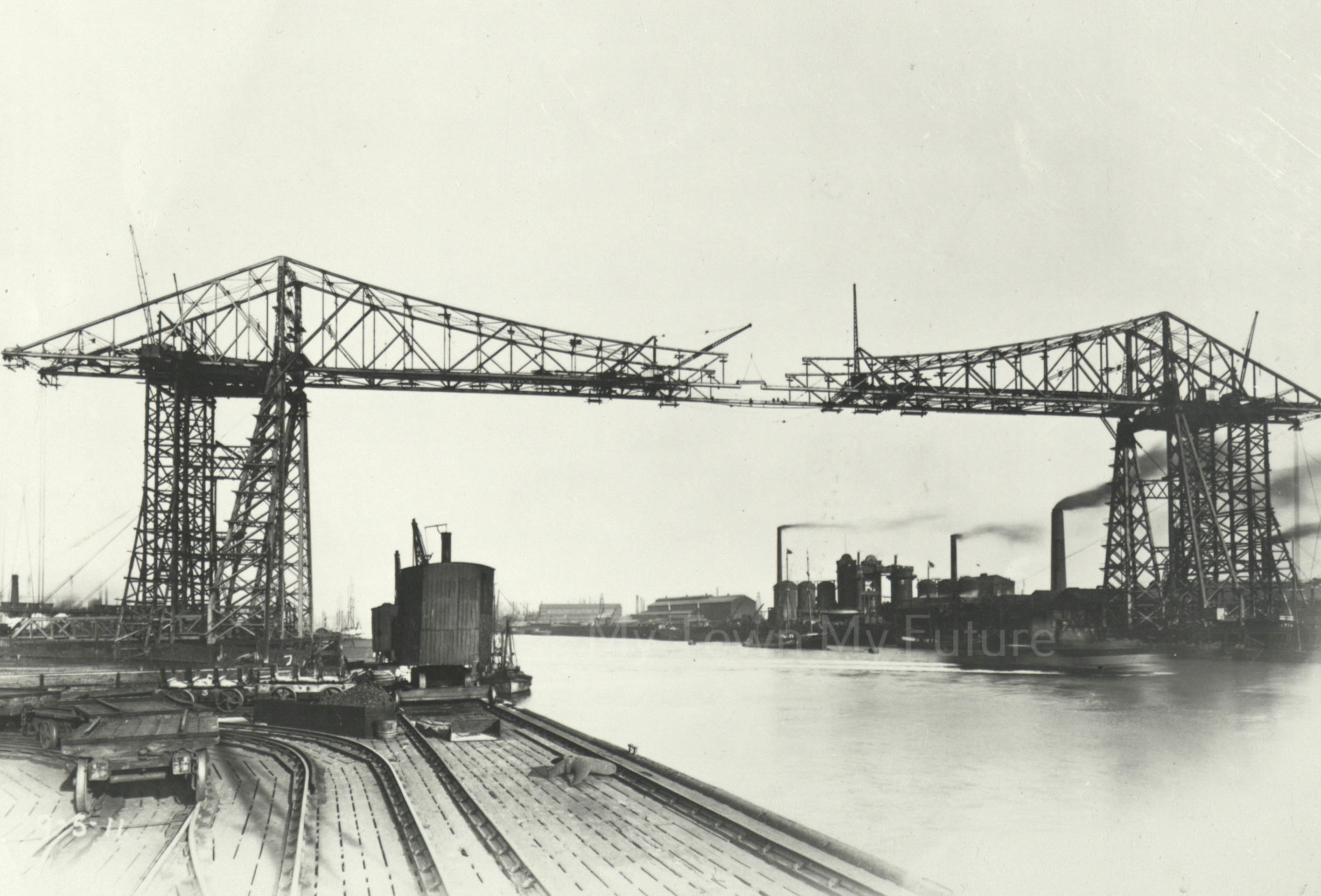 Transporter Bridge - Near Completion, 1911, Department of Planning - Cleveland County Council